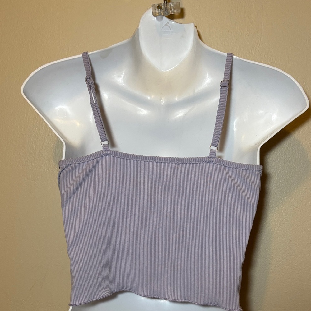 ROMWE Lavender Ribbed Cami Top - Picture 2 of 2